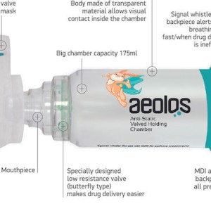 Aeolos Αεροθάλαμος Εισπνοών Με Μάσκα 0-18m Aeolos Αεροθάλαμος Εισπνοών Με Μάσκα 0-18m