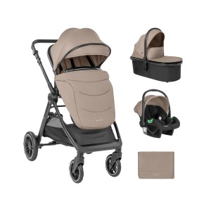 Καρότσι 3σε1 με πορτ-μπεμπέ Ava Μπεζ - Kikka Boo