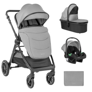 Kikka Boo Πολυκαρότσι 3σε1 Με Καλαθούνα AVA Γκρι ΔΩΡΟ Αδιάβροχο & Πάνα Αγκαλιάς