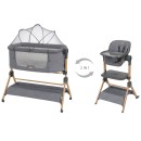 2σε1 Λίκνο + Καρέκλα Φαγητού Sleat Me Γκρι- Kikka Boo 2σε1 Λίκνο + Καρέκλα Φαγητού Sleat Me Γκρι- Kikka Boo