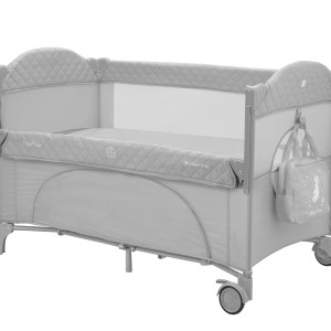 Παρκοκρέβατο 2 επιπέδων Milky Way Γκρι 2023 - Kikka Boo