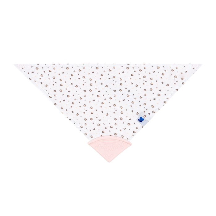 Σαλιάρα Μπαντάνα Με Οδοντοφυΐα Σαβάνα Ροζ Kikka Boo