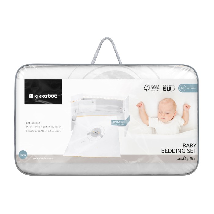 Σετ κλινοσκεπασμάτων 2 τεμαχίων Ευρωπαϊκού Στυλ 60/120 Seally Me - Kikka Boo Σετ κλινοσκεπασμάτων 2 τεμαχίων Ευρωπαϊκού Στυλ 60/120 Seally Me - Kikka Boo