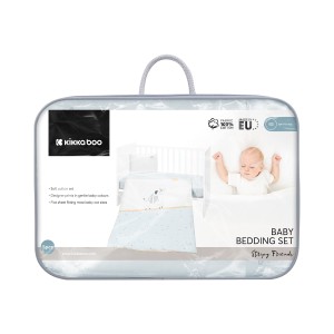 Σετ κλινοσκεπασμάτων 5 τεμαχίων Stripy Friends - Kikka Boo Σετ κλινοσκεπασμάτων 5 τεμαχίων Stripy Friends - Kikka Boo