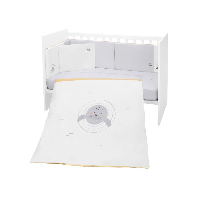 Σετ κλινοσκεπασμάτων 6 τεμαχίων 60x120 Seally Me - Kikka Boo Σετ κλινοσκεπασμάτων 6 τεμαχίων 60x120 Seally Me - Kikka Boo