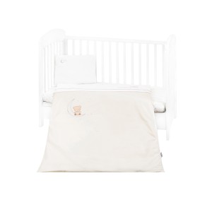 Σετ Σεντόνια Κούνιας Με Κέντημα 3τμχ Dream Big Beige Kikka Boo Σετ Σεντόνια Κούνιας Με Κέντημα 3τμχ Dream Big Beige Kikka Boo