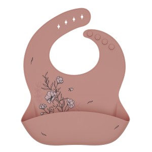 Σαλιάρα Platinum Silicone Flora Blush Kikka Boo