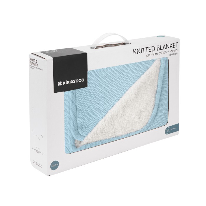 Πλεκτή βαμβακερή κουβέρτα sherpa Dream Big Μπλε - Kikka Boo