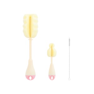 Βούρτσα Καθαρισμού Μπιμπερό Ροζ 3τμχ Kikka Boo