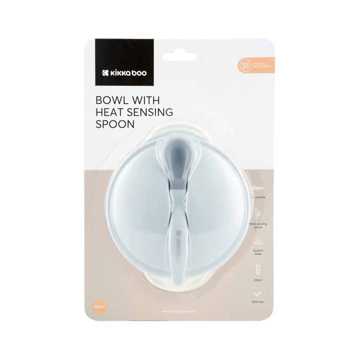 Μπόλ Με Κουτάλι Ανίχνευσης Θερμότητας Μπλε Kikka boo
