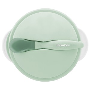 Μπόλ Με Κουτάλι Ανίχνευσης Θερμότητας Πράσινο Kikka boo Μπόλ Με Κουτάλι Ανίχνευσης Θερμότητας Πράσινο Kikka boo