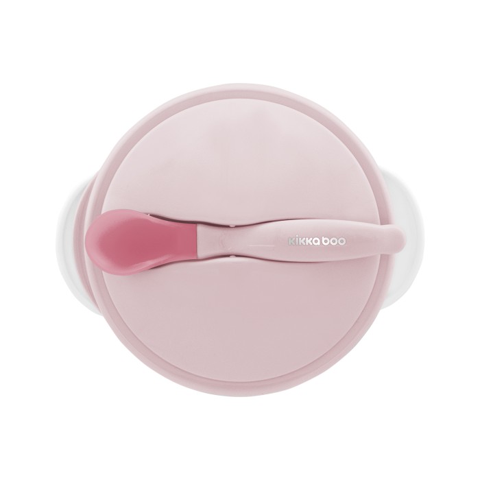 Μπόλ Με Κουτάλι Ανίχνευσης Θερμότητας Ρόζ Kikka Boo