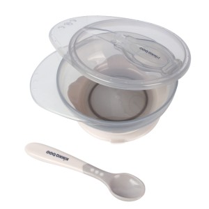 Μπολ Φαγητού με Κουτάλι Μπεζ Kikka Boo