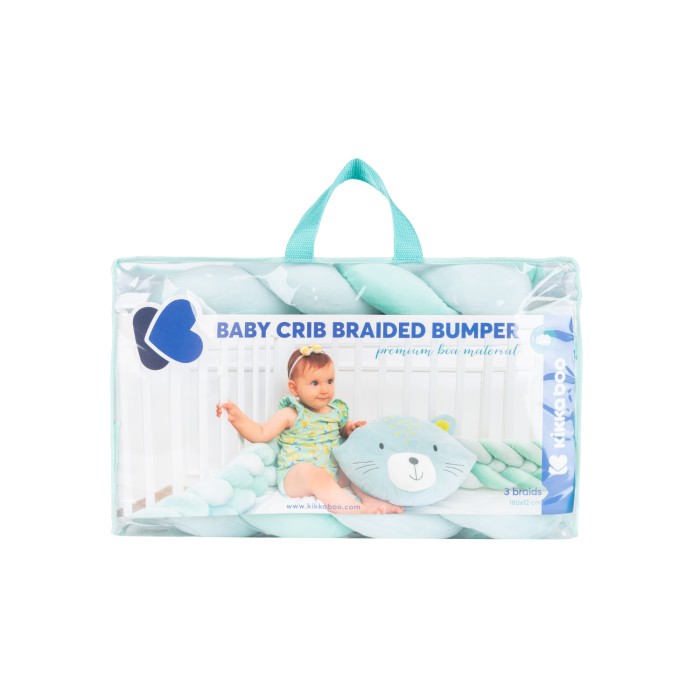 Πάντα Πλεξούδα 180x12cm Mint Kikka Boo Πάντα Πλεξούδα 180x12cm Mint Kikka Boo