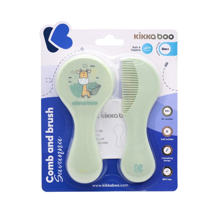 Χτένα και βούρτσα Savanna Μέντα - Kikka Boo