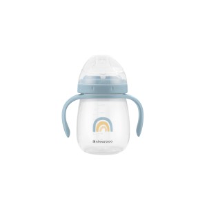 Cup with silicone spout 240ml Stripy Friends - Kikka Boo