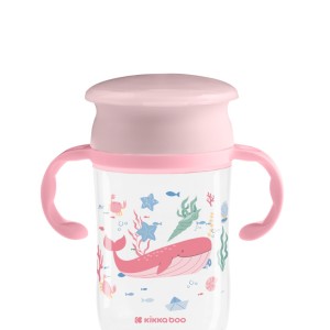 Kikka Boo Εκπαιδευτικό Κύπελλο 360° 300ml Deep Sea Pink