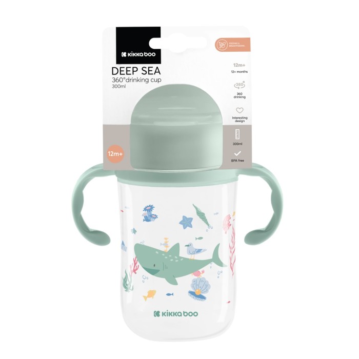 Kikka Boo Εκπαιδευτικό Κύπελλο 360° 300ml Deep Sea Mint Kikka Boo Εκπαιδευτικό Κύπελλο 360° 300ml Deep Sea Mint