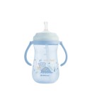 Kikka Boo Παιδικό Κύπελλο Mε Λαβές Kαι Καλαμάκι Σιλικόνης Dino World Blue