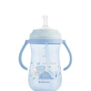 Kikka Boo Παιδικό Κύπελλο Mε Λαβές Kαι Καλαμάκι Σιλικόνης Dino World Blue Kikka Boo Παιδικό Κύπελλο Mε Λαβές Kαι Καλαμάκι Σιλικόνης Dino World Blue