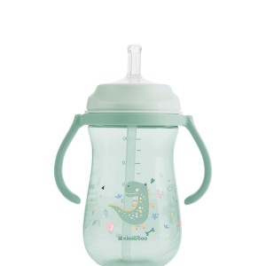 Kikka Boo Παιδικό Κύπελλο Mε Λαβές Kαι Καλαμάκι Σιλικόνης Dino World Mint Kikka Boo Παιδικό Κύπελλο Mε Λαβές Kαι Καλαμάκι Σιλικόνης Dino World Mint