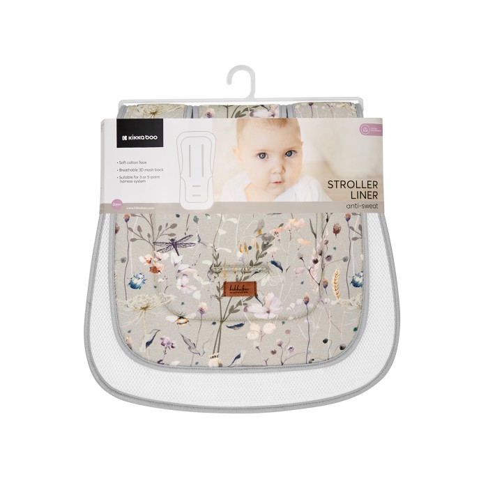 Αντι-ιδρωτικό Στρώμα Καροτσιού Dreamy Fields Grey - Kikka Boo Αντι-ιδρωτικό Στρώμα Καροτσιού Dreamy Fields Grey - Kikka Boo