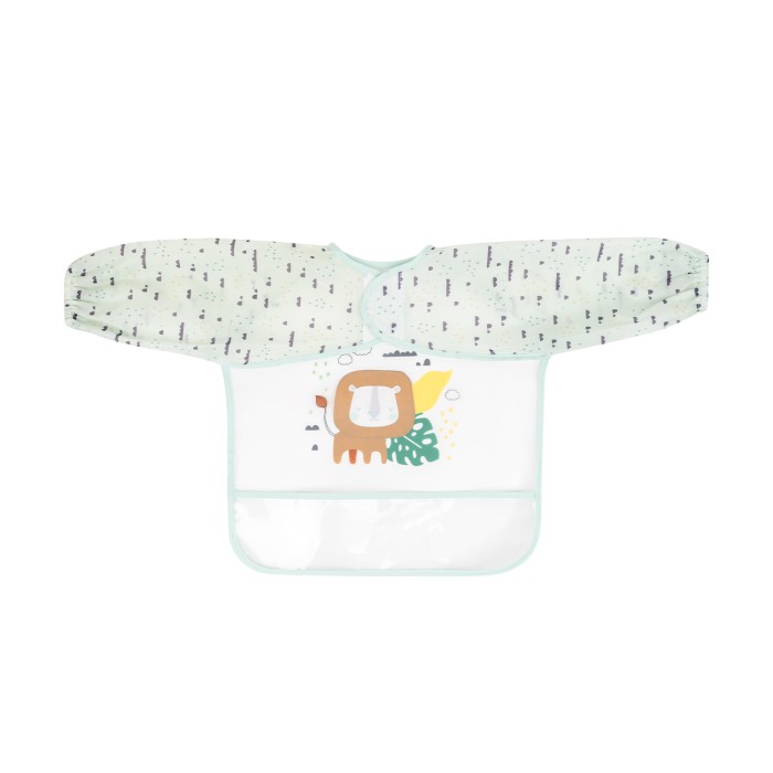 Σαλιάρα EVA με μακριά μανίκια και τσέπη για ψίχουλα Savanna Μέντα  - Kikka Boo