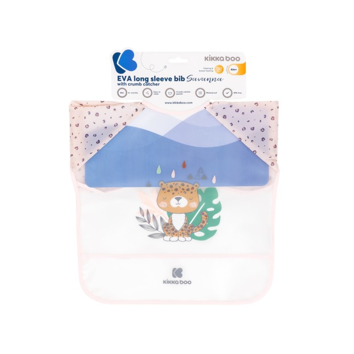 Σαλιάρα Mε Μανίκια Savanna Pink Kikka Boo