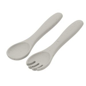 Σετ Κουτάλι Πιρούνι Platinum Silicone Sand Kikka Boo