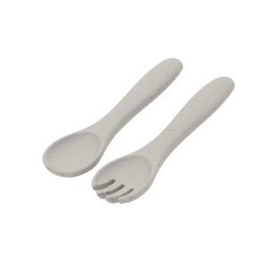 Σετ Κουτάλι Πιρούνι Platinum Silicone Sand Kikka Boo Σετ Κουτάλι Πιρούνι Platinum Silicone Sand Kikka Boo