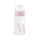 Γυάλινο Μπιμπερό 240ml Hippo Dreams Pink Kikka Boo