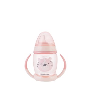 Kikka Boo  Κύπελλο Με Στόμιο Σιλικόνης 200ml Happy Face Pink