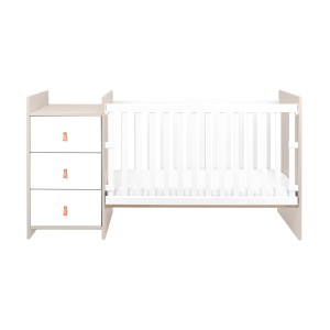 Κρεβάτι μωρού από μοριοσανίδα με συρταριέρα Ilana Μπεζ - Kikka Boo Κρεβάτι μωρού από μοριοσανίδα με συρταριέρα Ilana Μπεζ - Kikka Boo