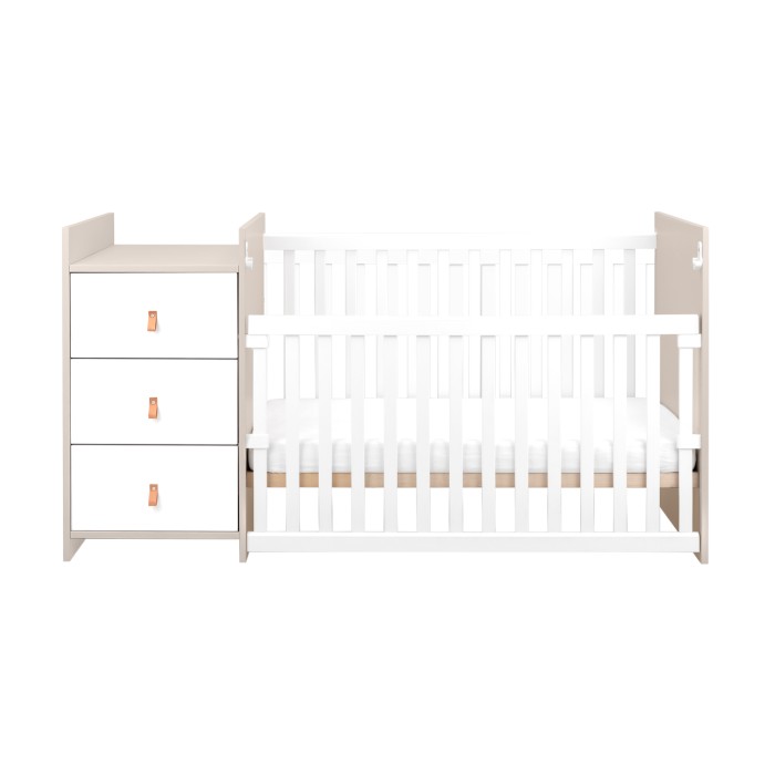 Κρεβάτι μωρού από μοριοσανίδα με συρταριέρα Ilana Μπεζ - Kikka Boo Κρεβάτι μωρού από μοριοσανίδα με συρταριέρα Ilana Μπεζ - Kikka Boo