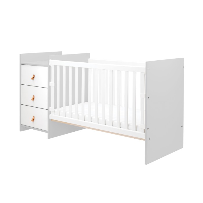 Κρεβάτι μωρού από μοριοσανίδα με συρταριέρα Ilana Γκρι - Kikka Boo Κρεβάτι μωρού από μοριοσανίδα με συρταριέρα Ilana Γκρι - Kikka Boo