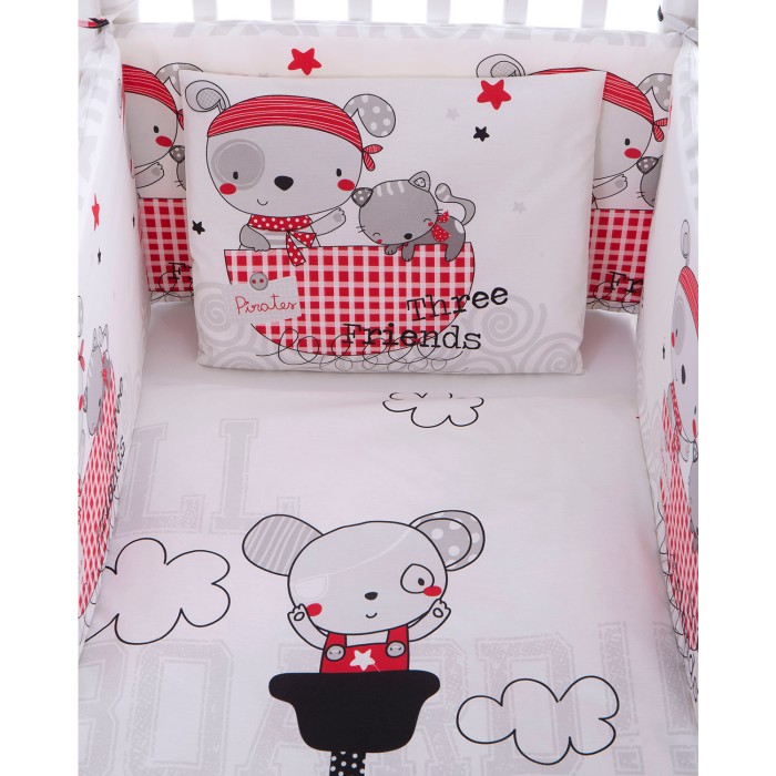 Σετ κλινοσκεπασμάτων 6 τεμαχίων 60x120 Pirates - Kikka Boo