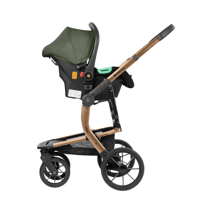 Καρότσι 3σε1 με πλαστικό πορτ-μπεμπέ Irene Χακί Πράσινο 2024 - Kikka Boo