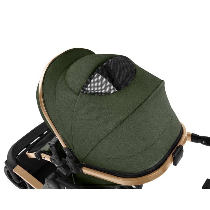 Καρότσι 3σε1 με πλαστικό πορτ-μπεμπέ Irene Χακί Πράσινο 2024 - Kikka Boo