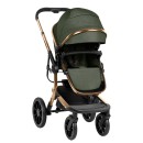 Καρότσι 3σε1 με πλαστικό πορτ-μπεμπέ Irene Χακί Πράσινο 2024 - Kikka Boo