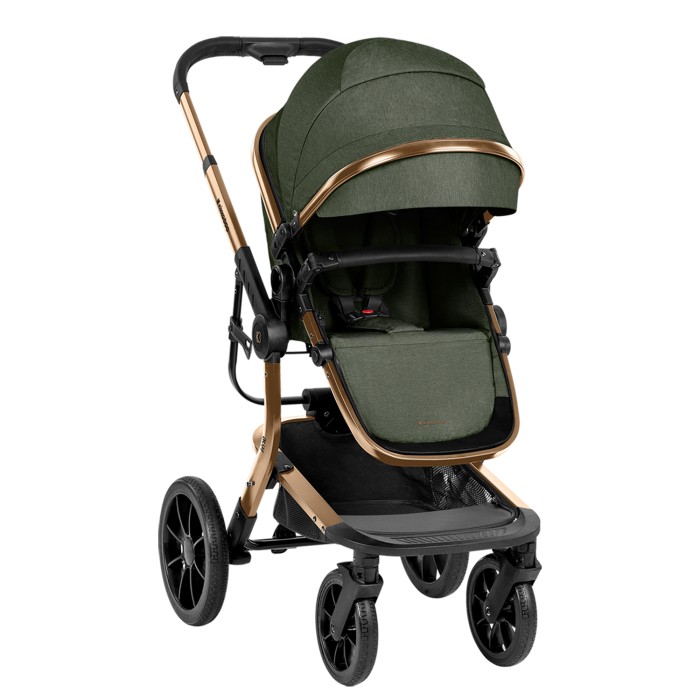 Καρότσι 3σε1 με πλαστικό πορτ-μπεμπέ Irene Χακί Πράσινο 2024 - Kikka Boo