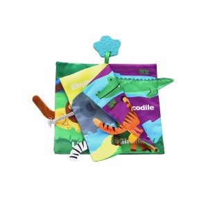 Υφασμάτινο εκπαιδευτικό βιβλίο με μασητικό Jungly Tails - Kikka Boo