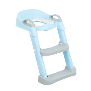 Kikka Boo Παιδικό Κάθισμα Τουαλέτας Lea Mε Εύκαμπτη Επιφάνεια Χερούλια Kαι Σκαλοπάτι Μπλε