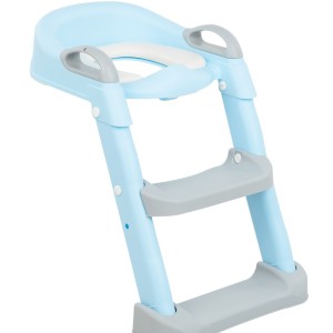 Kikka Boo Παιδικό Κάθισμα Τουαλέτας Lea Mε Εύκαμπτη Επιφάνεια Χερούλια Kαι Σκαλοπάτι Μπλε