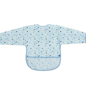 Αδιάβροχη Σαλιάρα Mε Μανίκια Καλλιτεχνικό Μπλε Μοτίβο Kikka Boo