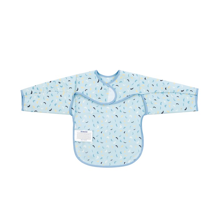 Αδιάβροχη Σαλιάρα Mε Μανίκια Καλλιτεχνικό Μπλε Μοτίβο Kikka Boo