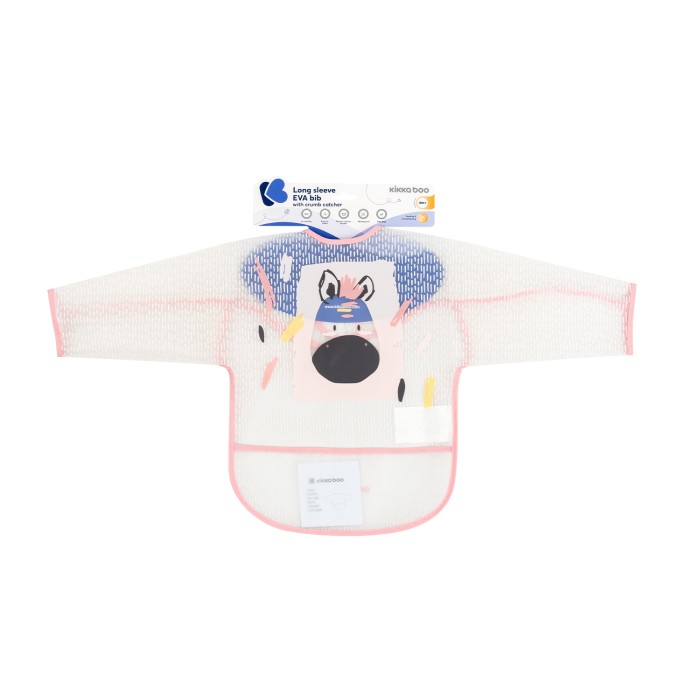 Αδιάβροχη Σαλιάρα Mε Μανίκια Arty Ροζ Kikka Boo