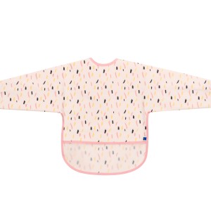 Αδιάβροχη Σαλιάρα Mε Μανίκια  Arty Ροζ Μοτίβο Kikka Boo