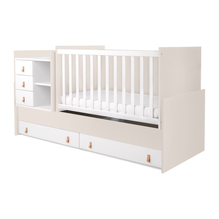 Κρεβάτι μωρού από μοριοσανίδα πολυλειτουργικό Lorena Μπεζ - Kikka Boo