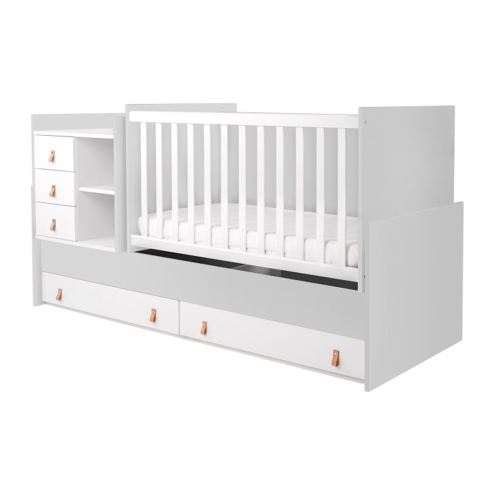 Κρεβάτι μωρού από μοριοσανίδα πολυλειτουργικό Lorena Γκρι - Kikka Boo Κρεβάτι μωρού από μοριοσανίδα πολυλειτουργικό Lorena Γκρι - Kikka Boo