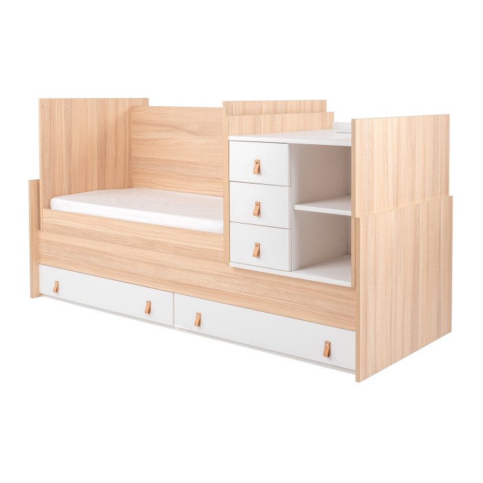 Κρεβάτι μωρού από μοριοσανίδα πολυλειτουργικό Lorena Φυσικό Ξύλου - Kikka Boo